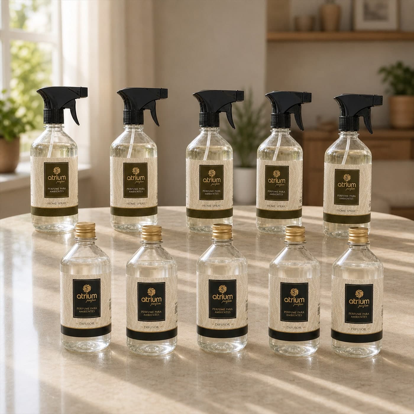 Atrium Parfum Kit 5 Home Sprays + 5 Difusores — Kits Econômicos kit